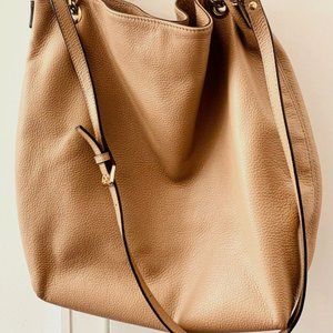 Michael Kors Rose/Tan Leather Hobo cross-body bag